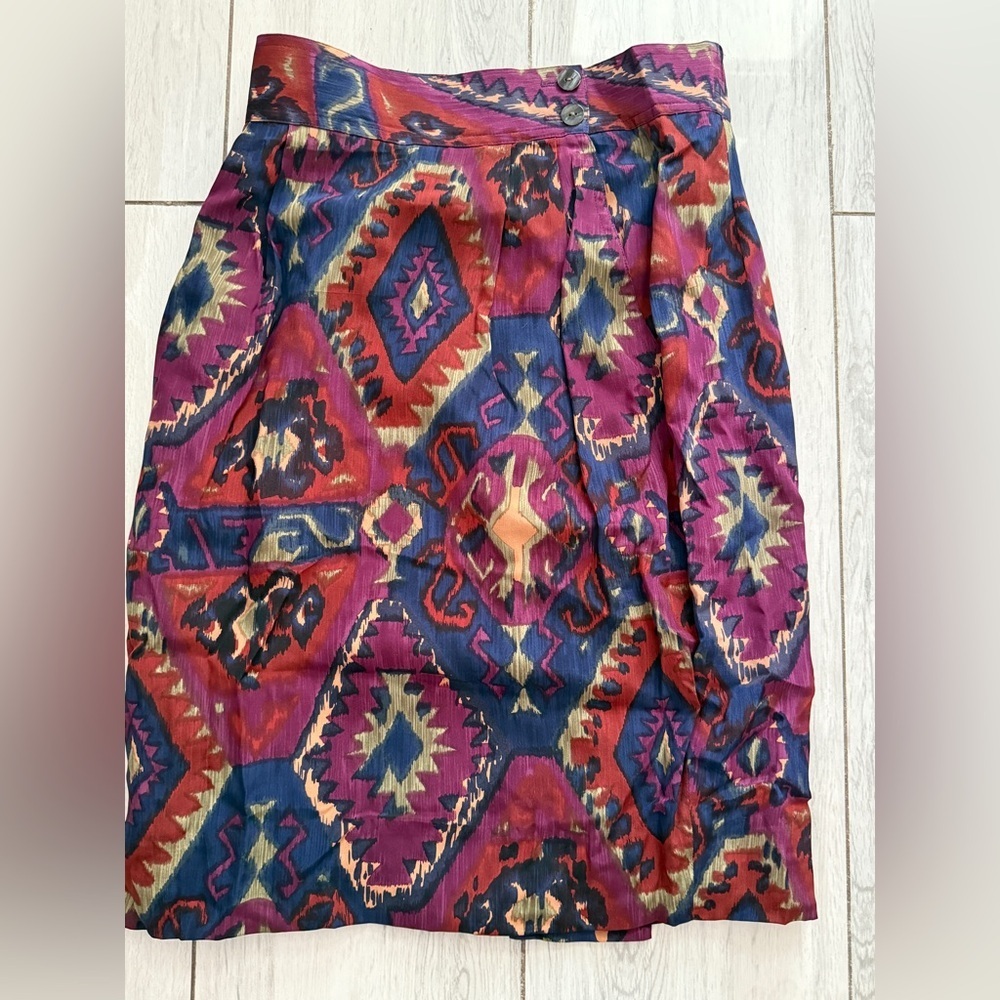 NWT Vintage Rodier 100% silk    Pencil Skirt Women Small  France  🇫🇷